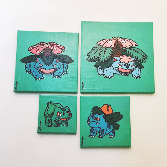 HANDPAINTED BULBASAUR EVOLUTION BUNDLE!