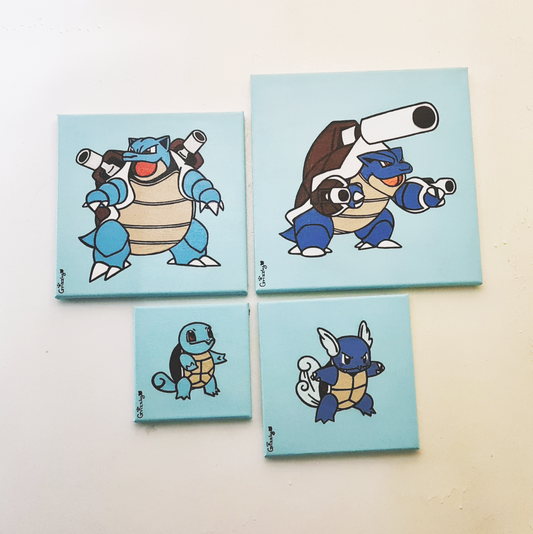 HANDPAINTED SQUIRTLE EVOLUTION BUNDLE!